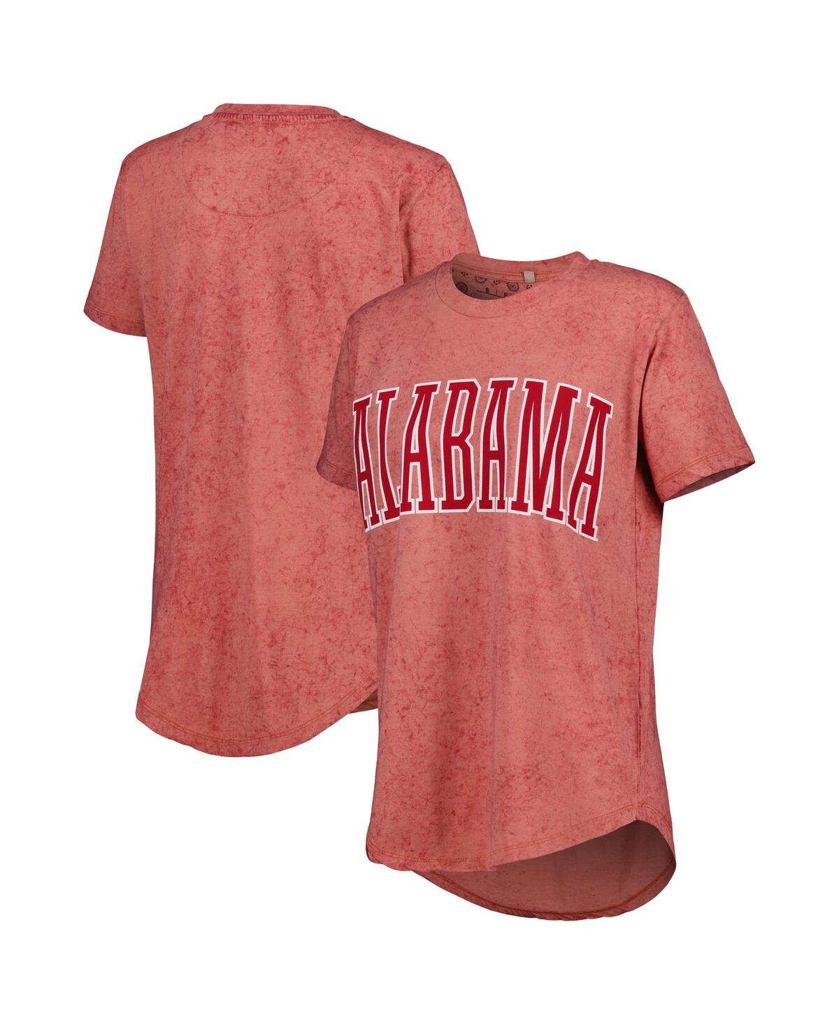 PRESSBOX WOMEN'S PRESSBOX CRIMSON ALABAMA CRIMSON TIDE SOUTHLAWN SUN-WASHED T-SHIRT 