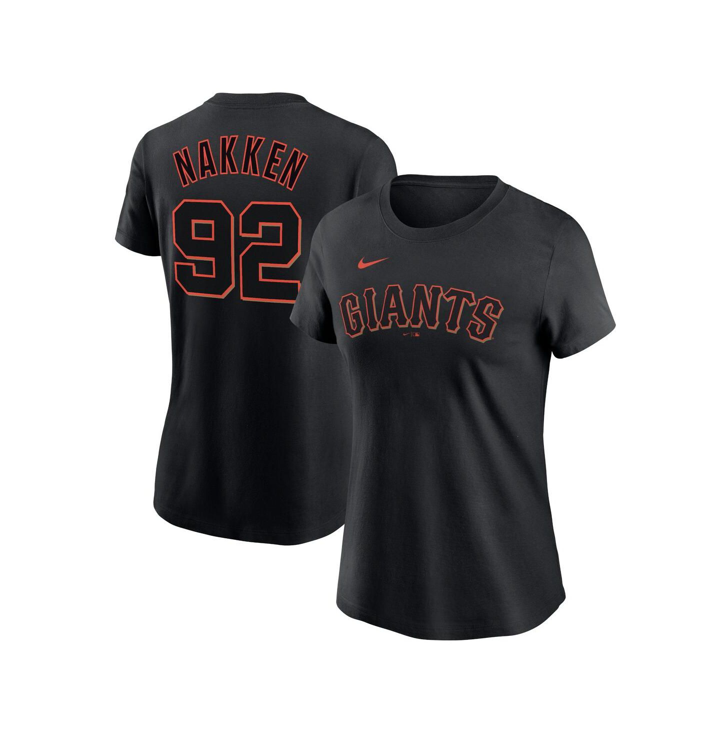 Женская футболка Nike Alyssa Nakken Black San Francisco Giants Name and Number — фото 1