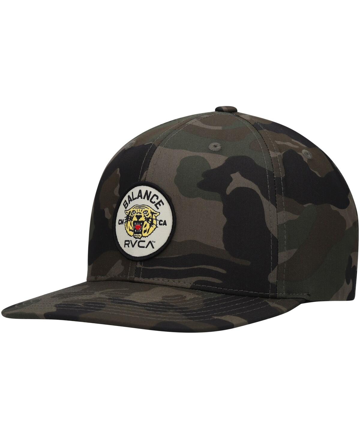 Shop Rvca Men's  Camo Squadron Snapback Hat