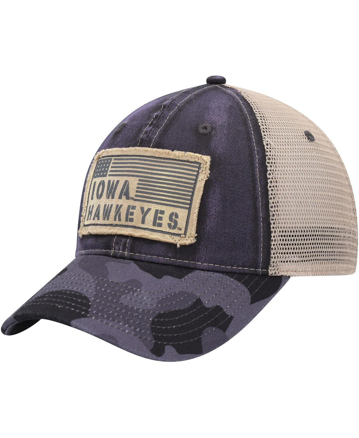 Men's Colosseum Charcoal Iowa Hawkeyes Oht Military-Inspired Appreciation United Trucker Snapback Hat - Charcoal