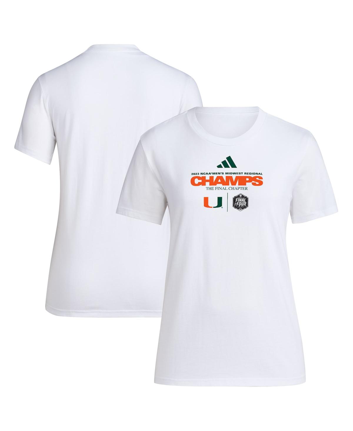 Adidas Originals Women's Adidas White Miami Hurricanes 2023 Ncaa Men's Basketball Tournament March Madness Final Four