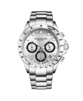 Stuhrling 3960 Ultima Men s Chronograph Watch 42mm, Silver Dial