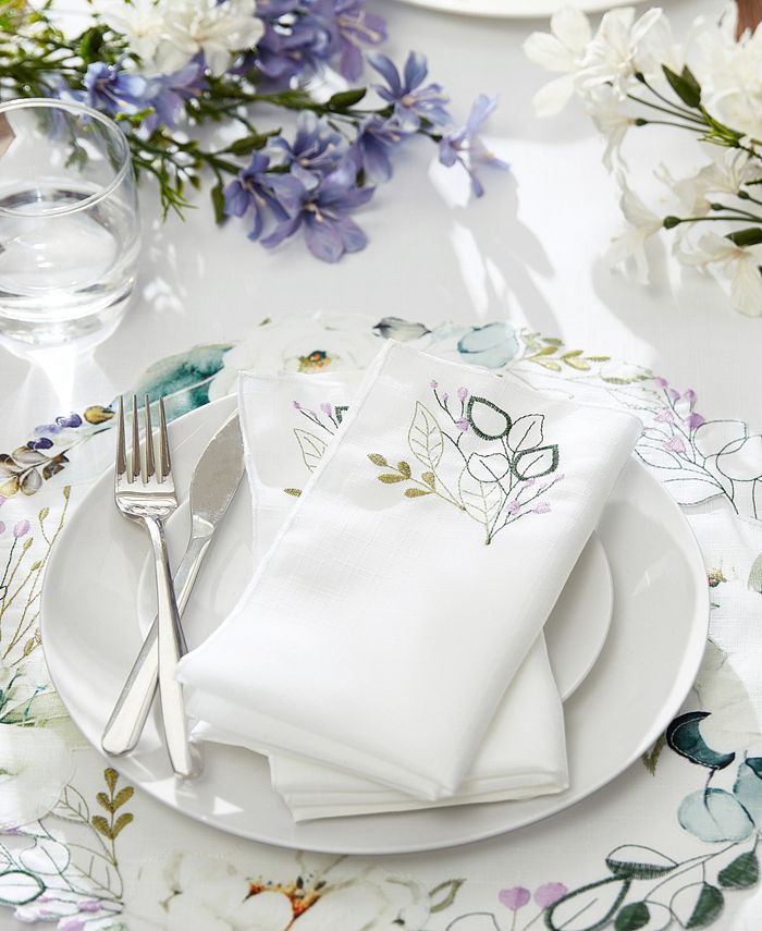 Elrene Ashland Eucalyptus Cutwork Napkins, Set of 4 Macy's