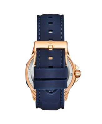 Edwardian 4018 Men s Automatic Skeleton Watch – 44mm Stainless Steel Case, Skeleton Dial, Silicone Strap