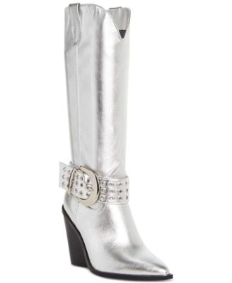 Steve Madden - Women's Lennon Buckle Detailed Tall Western Boots