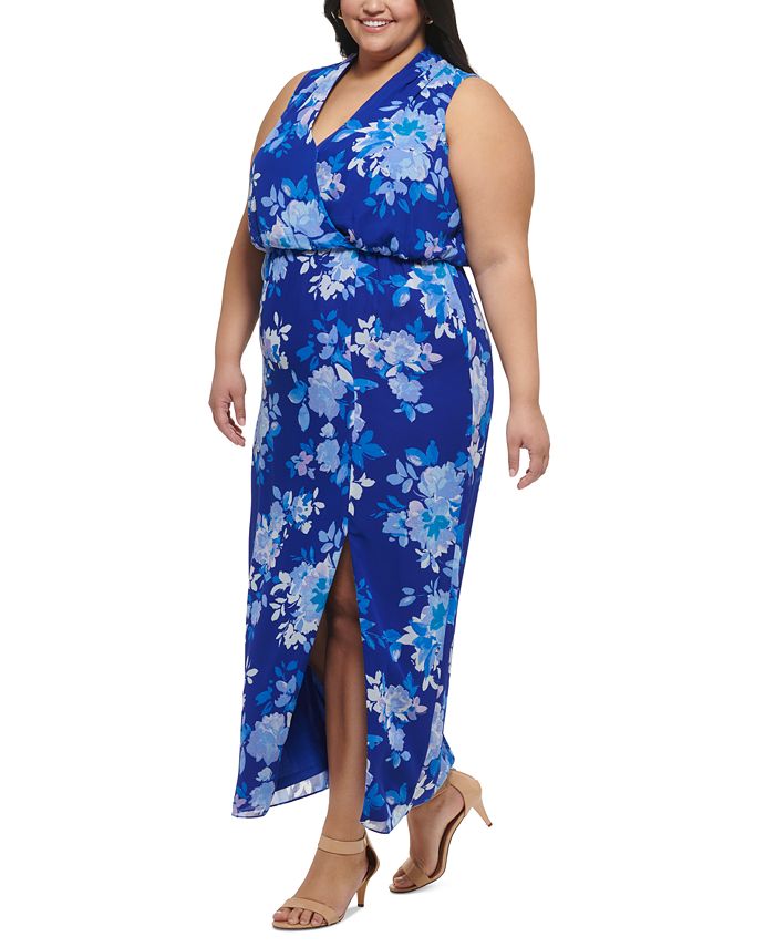 Plus Size Floral Print Chiffon Asymmetrical Blouse Casual Short Sleeve Tops Elegant Women Summer Clothes Shirts 2019 main image 1