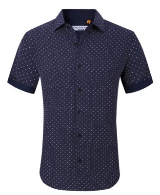 Men's Slim-Fit Geo-Print Performance Shirt