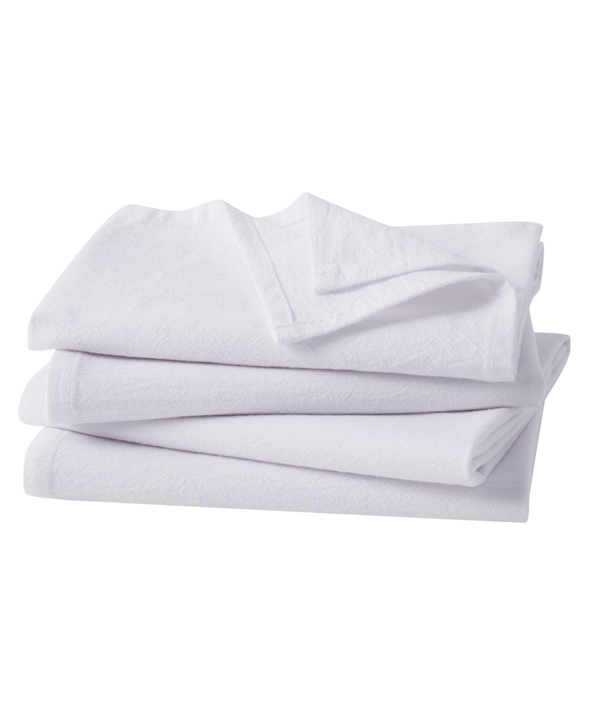 White Flour Sack Kitchen Towel, Set of 4 - White