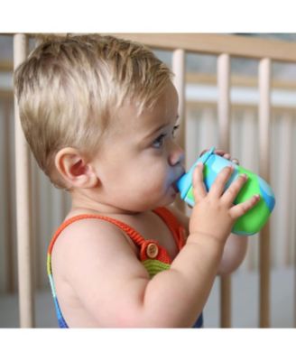 Silicone Tie-dye Baby First Training Cup, 6oz, Blue/Green