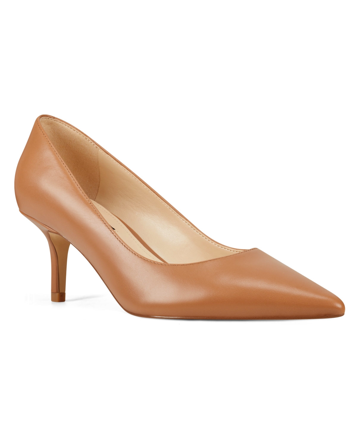Nine West Women's Arlene Kitten Heel Pointy Toe Pumps In Brown