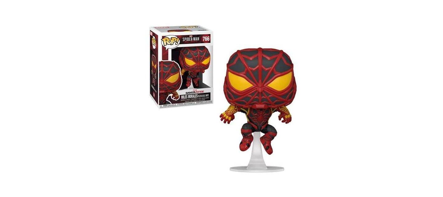 Детская фигурка Funko Pop! Spider-Man Miles Morales Strike Suit 3.75" Vinyl Figure, цвет: Красный — фото 2