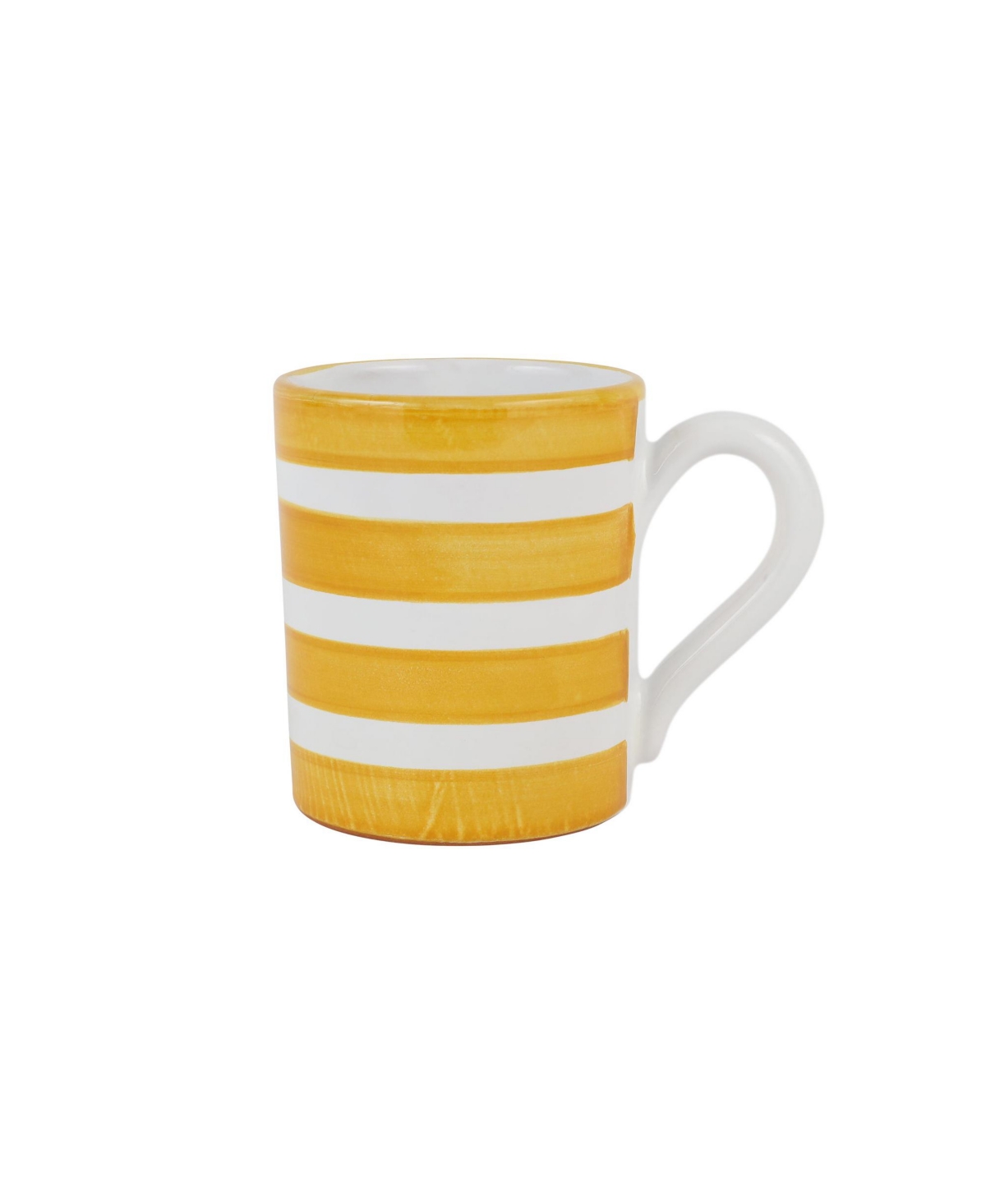Vietri Amalfitana Stripe Mug 16 oz In Yellow