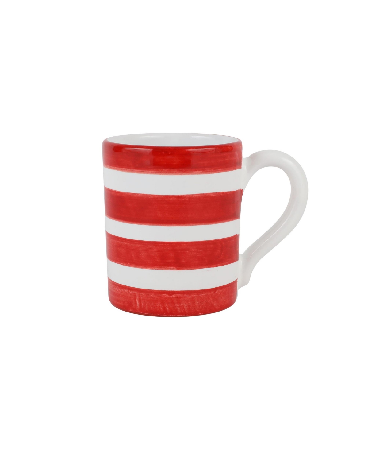 Vietri Amalfitana Stripe Mug 16 oz In Red