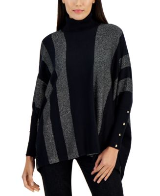 JM Collection Printed Funnel-Neck Sweater offers S, new with tags