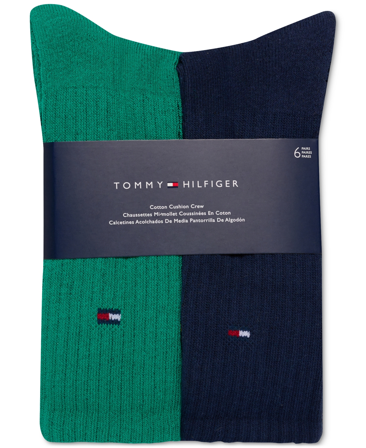 Tommy Hilfiger 6-Pack Cushion Sole Sports Crew Socks