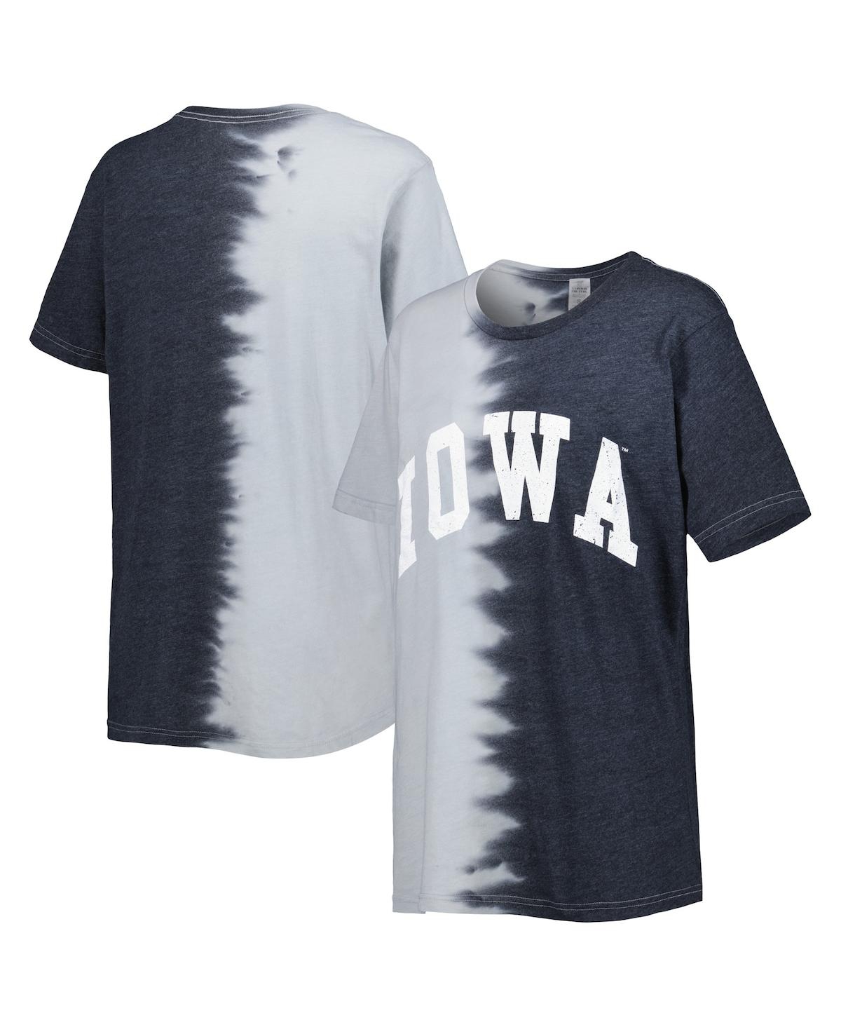 Shop Gameday Couture Women's  Black Iowa Hawkeyes Find Your Groove Split-dye T-shirt