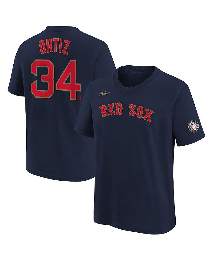Nike Big Boys and Girls David Ortiz Navy Boston Red Sox 2022 Hall of Fame  Logo Name and Number Graphic T-shirt - Macy's