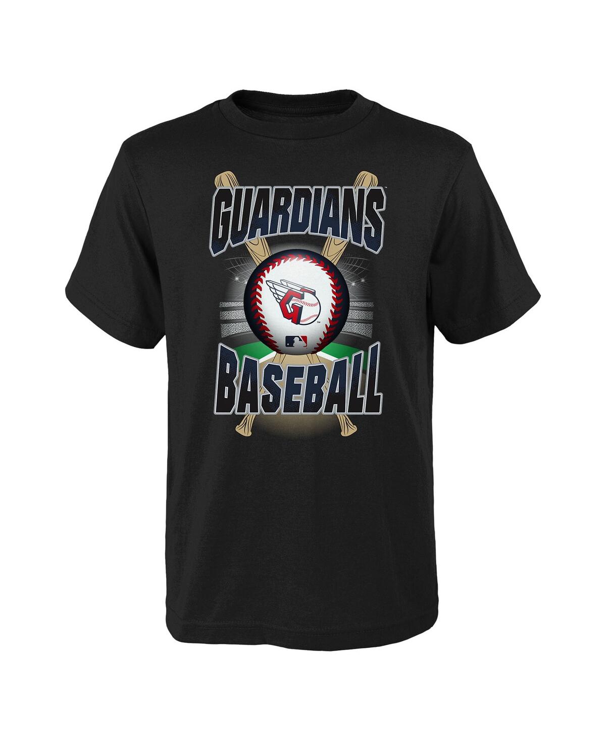 Outerstuff Kids' Big Boys And Girls Black Cleveland Guardians Special Event T-shirt