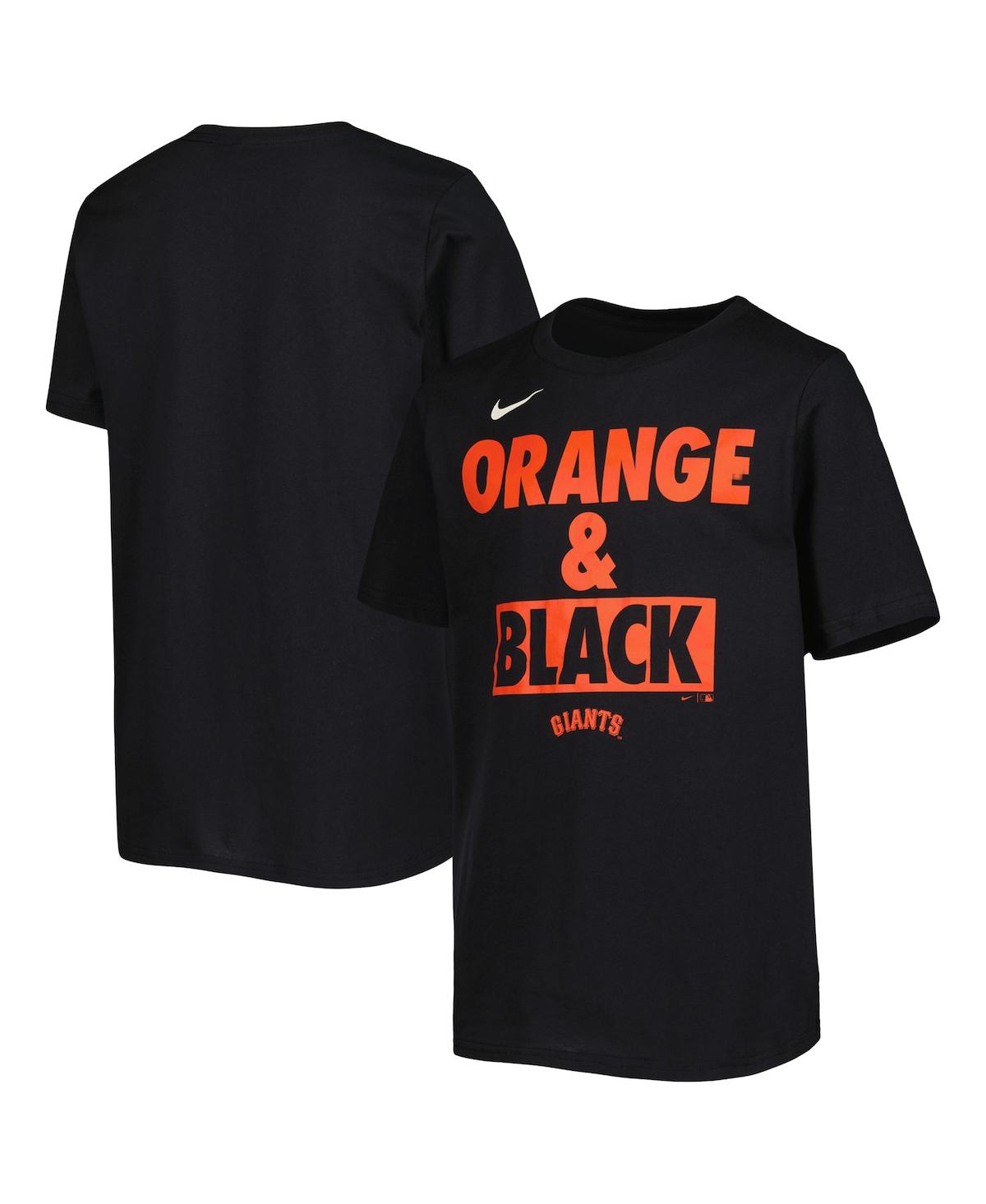 Nike Kids' Big Boys And Girls Black San Francisco Giants Team Engineered T-shirt
