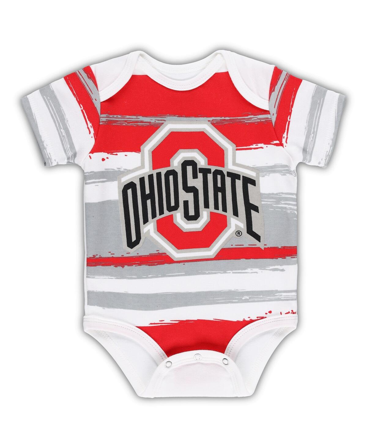 Outerstuff Babies' Newborn And Infant Boys And Girls White Ohio State Buckeyes Team Favorite Bodysuit