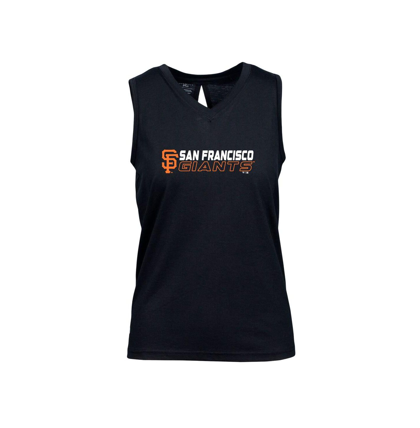 Женский топ LevelWear Black San Francisco Giants Paisley Chase V-Neck — фото 1