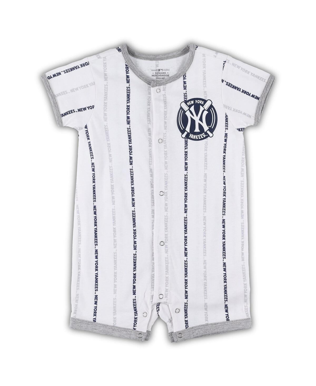 Shop Outerstuff Infant Boys And Girls White New York Yankees Ball Hitter Coverall