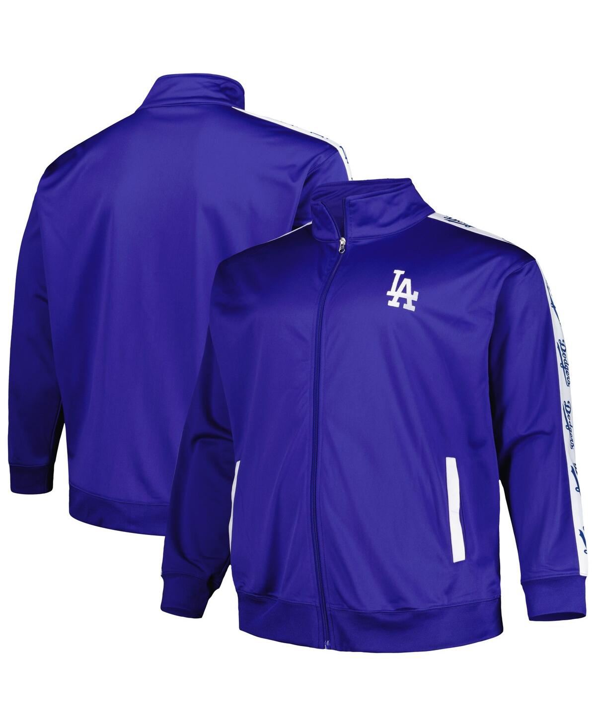 PROFILE MEN'S ROYAL LOS ANGELES DODGERS BIG AND TALL TRICOT TRACK FULL-ZIP JACKET