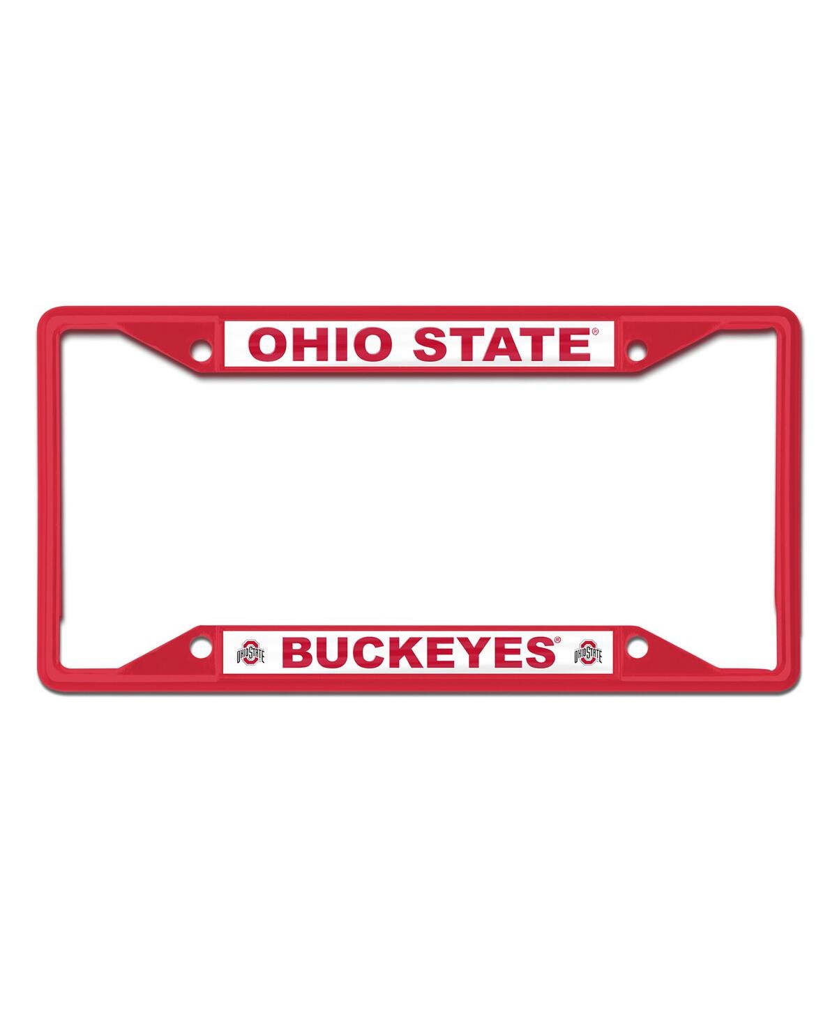 Ohio State Buckeyes Chrome Color License Plate Frame - Red