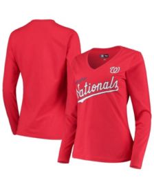 Women's Starter Red/White Washington Nationals Kick Start T-Shirt Size: Large