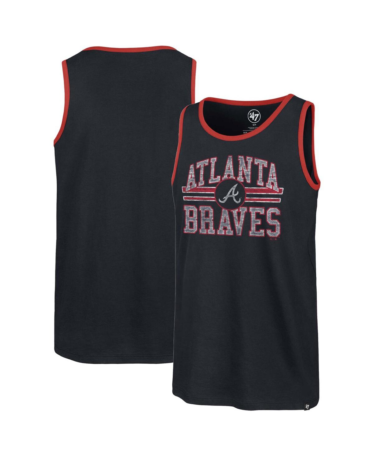 Shop 47 Brand Men's ' Navy Atlanta Braves Winger Franklin Tank Top