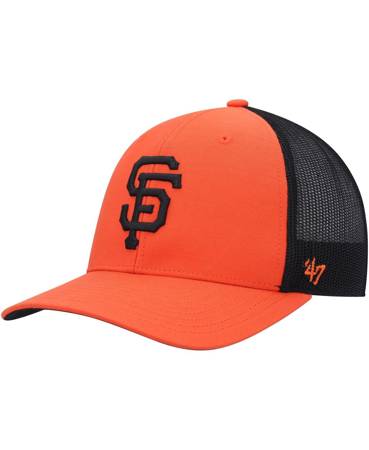 Shop 47 Brand Men's ' Orange San Francisco Giants Secondary Trucker Snapback Hat