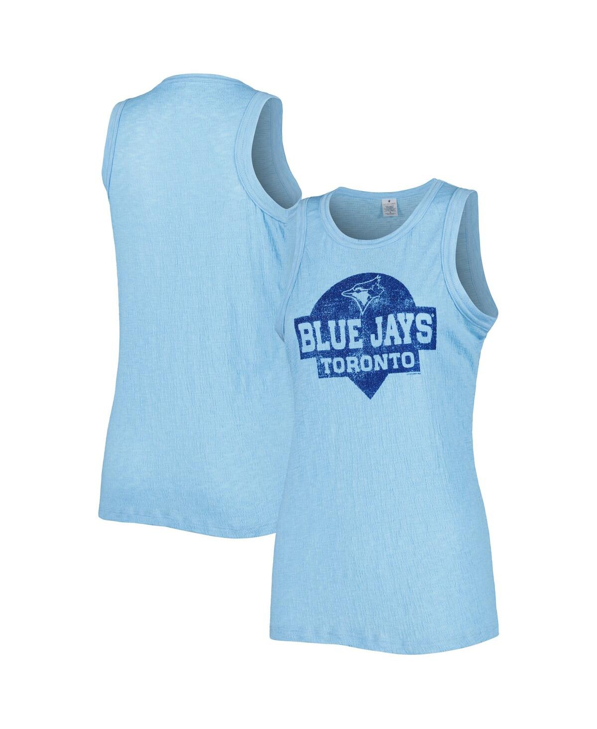 Shop Soft As A Grape Women's  Royal Toronto Blue Jays Tri-blend Tank Top