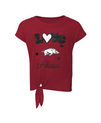 Toddler Girls Cardinal, Black Arkansas Razorbacks Forever Love Team T-shirt and Leggings Set