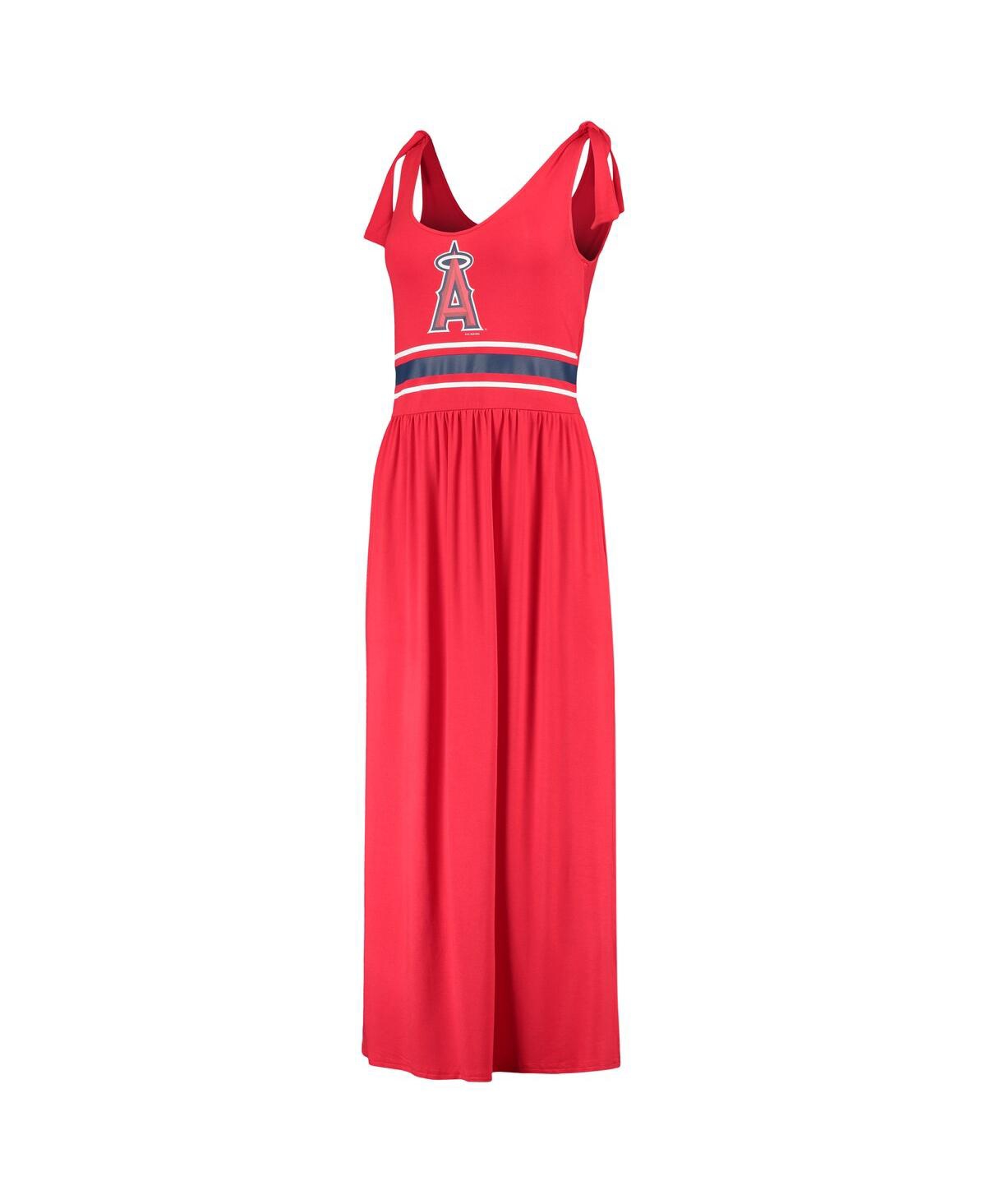 Shop G-iii 4her By Carl Banks Women's  Red Los Angeles Angels Game Over Maxi Dress