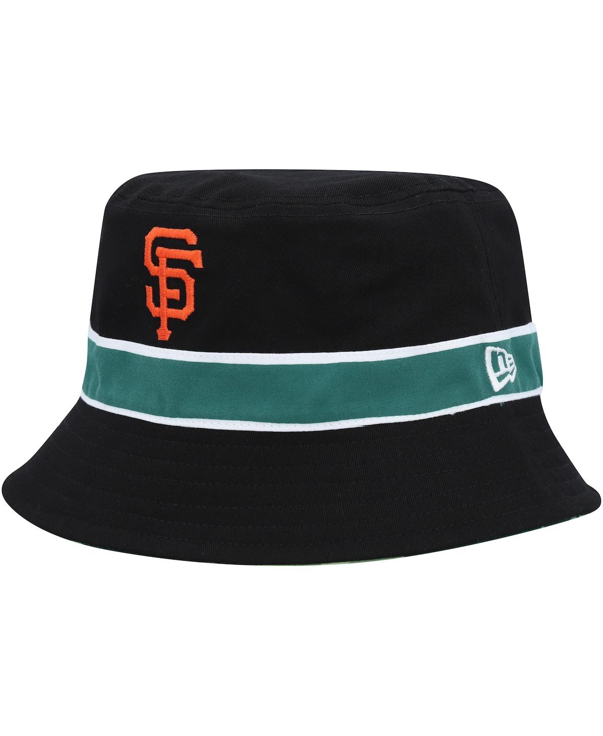 Shop New Era Men's  Black San Francisco Giants Reverse Bucket Hat