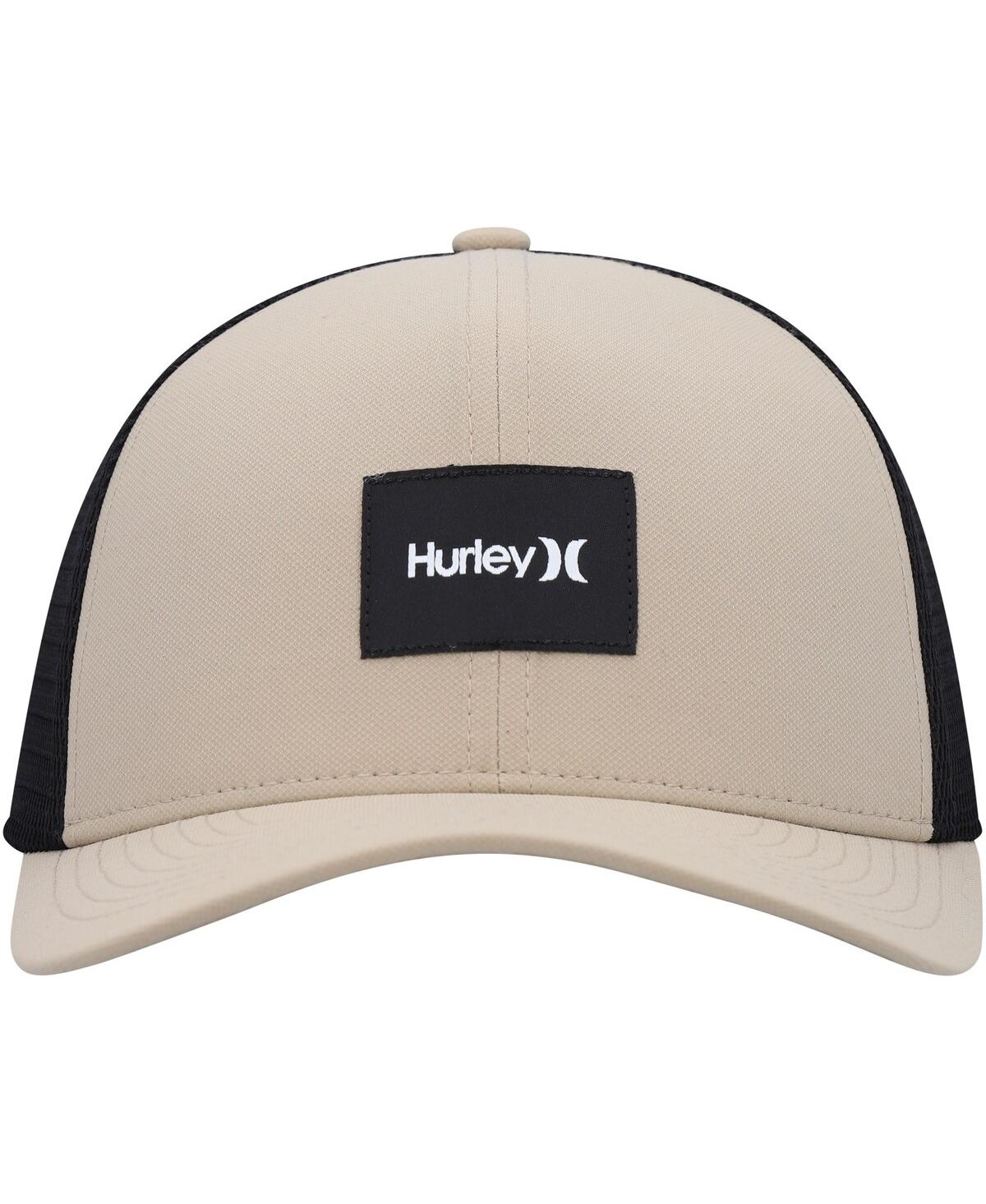 Shop Hurley Men's  Khaki Warner Trucker Snapback Hat