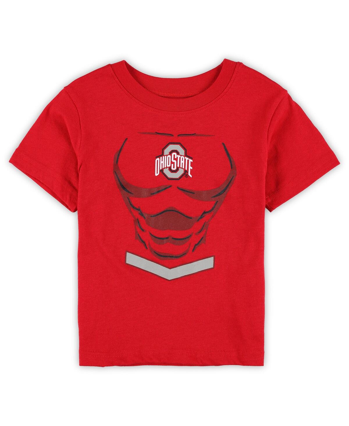 Shop Champion Toddler Boys And Girls  Scarlet Ohio State Buckeyes Super Hero T-shirt