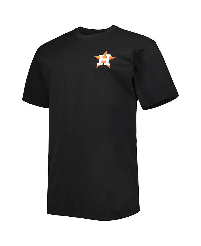 Profile Men's Black Houston Astros Big and Tall TwoSided Tshirt Macy's