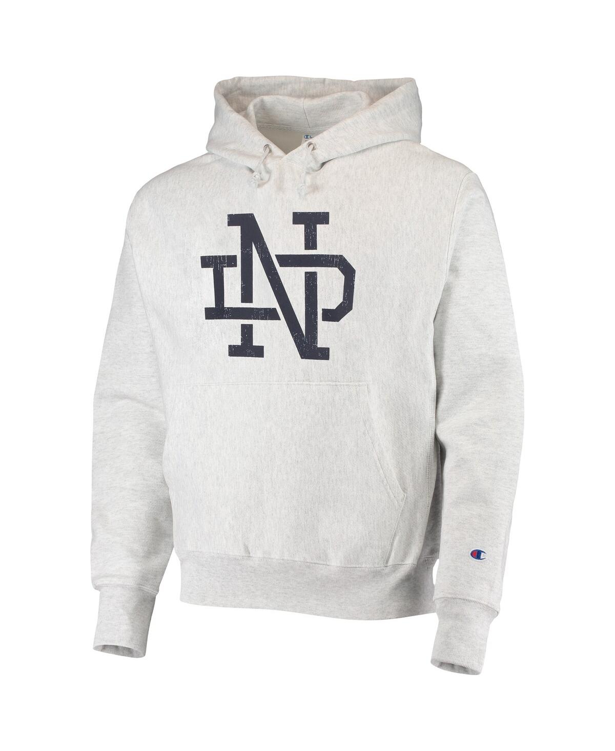 Champion Men's  Heathered Gray Notre Dame Fighting Irish Team Vault Logo Reverse Weave Pullover Hoodi In Heathered Gray