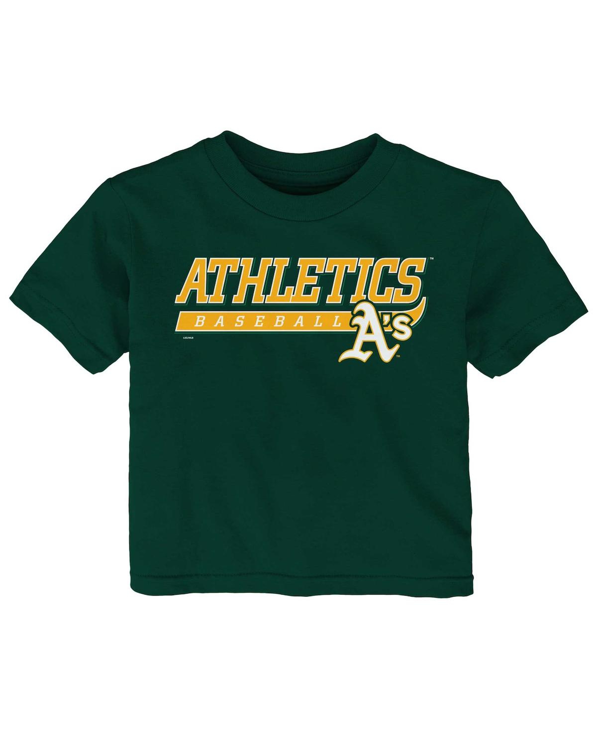 Outerstuff Babies' Toddler Boys And Girls Green Oakland Athletics Take The Lead T-shirt