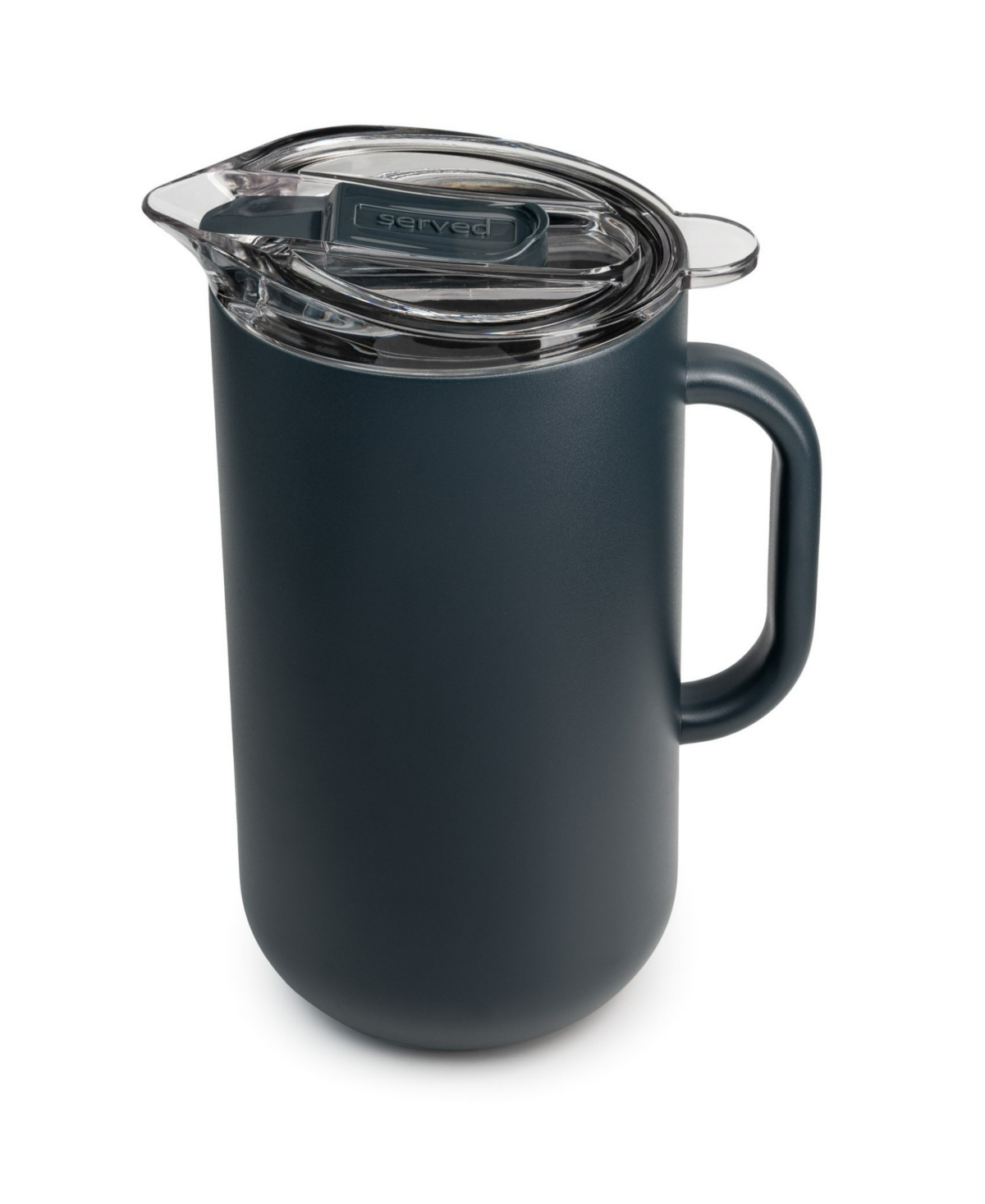 Served Vacuum-insulated Double-walled Copper-lined Stainless Steel Pitcher, 2 Liter In Caviar