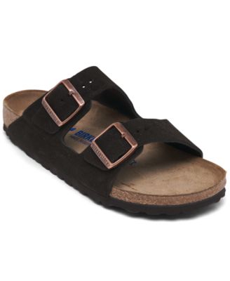 Birkenstock arizona mocha 2025 suede soft footbed