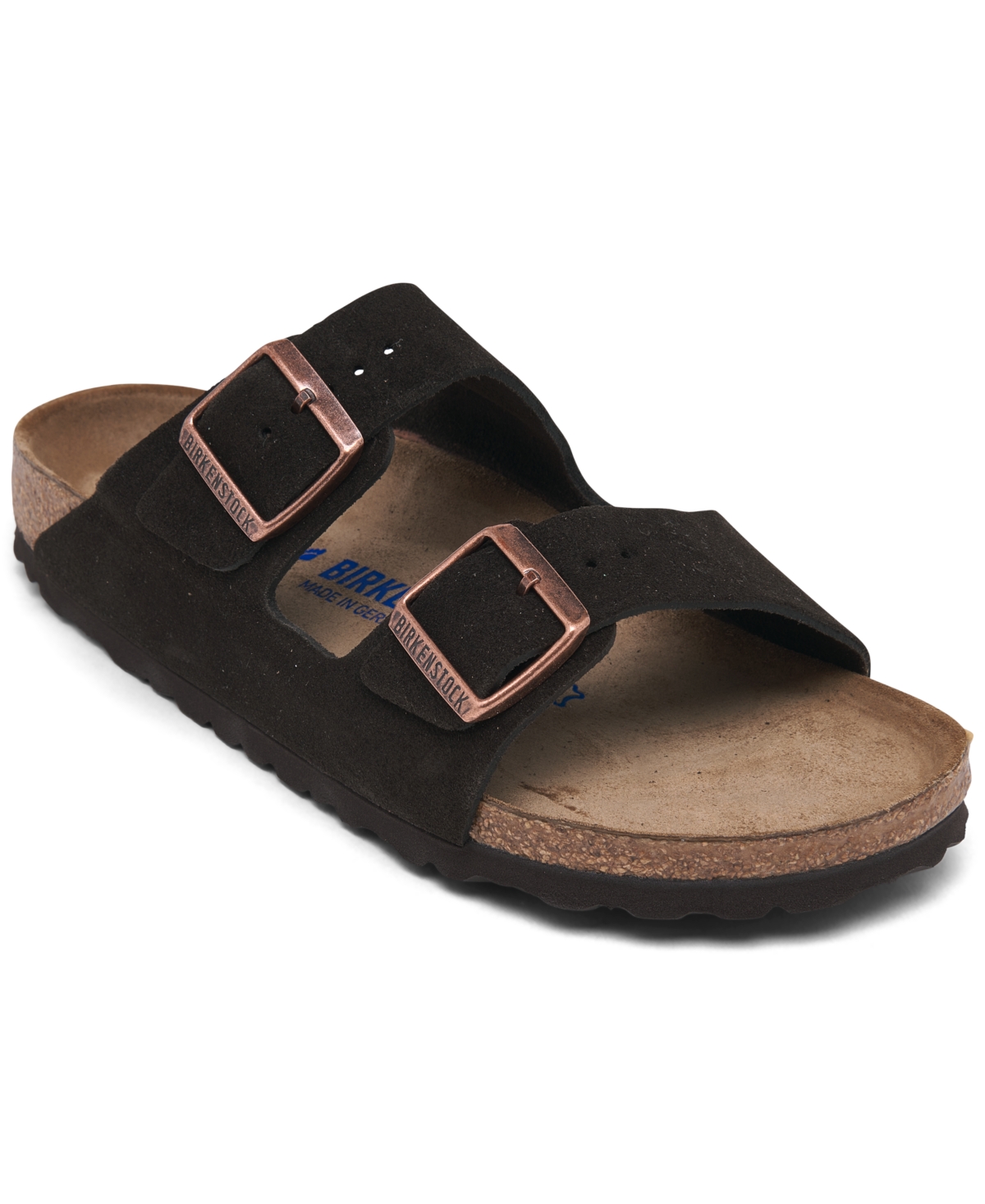 Shop Birkenstock Women's Arizona Birko-flor Soft Footbed Sandals From Finish Line In Brown,mocha