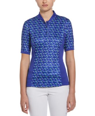 PGA TOUR - Flamingo Print Half Sleeve Golf Polo Shirt