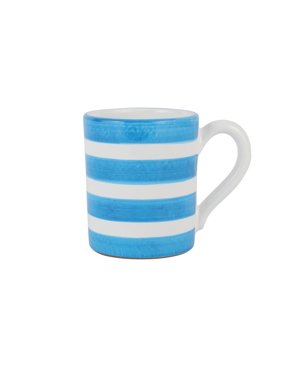 Vietri Amalfitana Stripe Mug 16 oz In Aqua