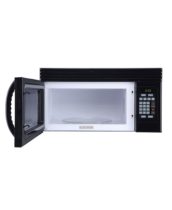 Black & Decker Over The Range 1.6 Cubic Feet Microwave with Top Mount Air Recirculation Vent
