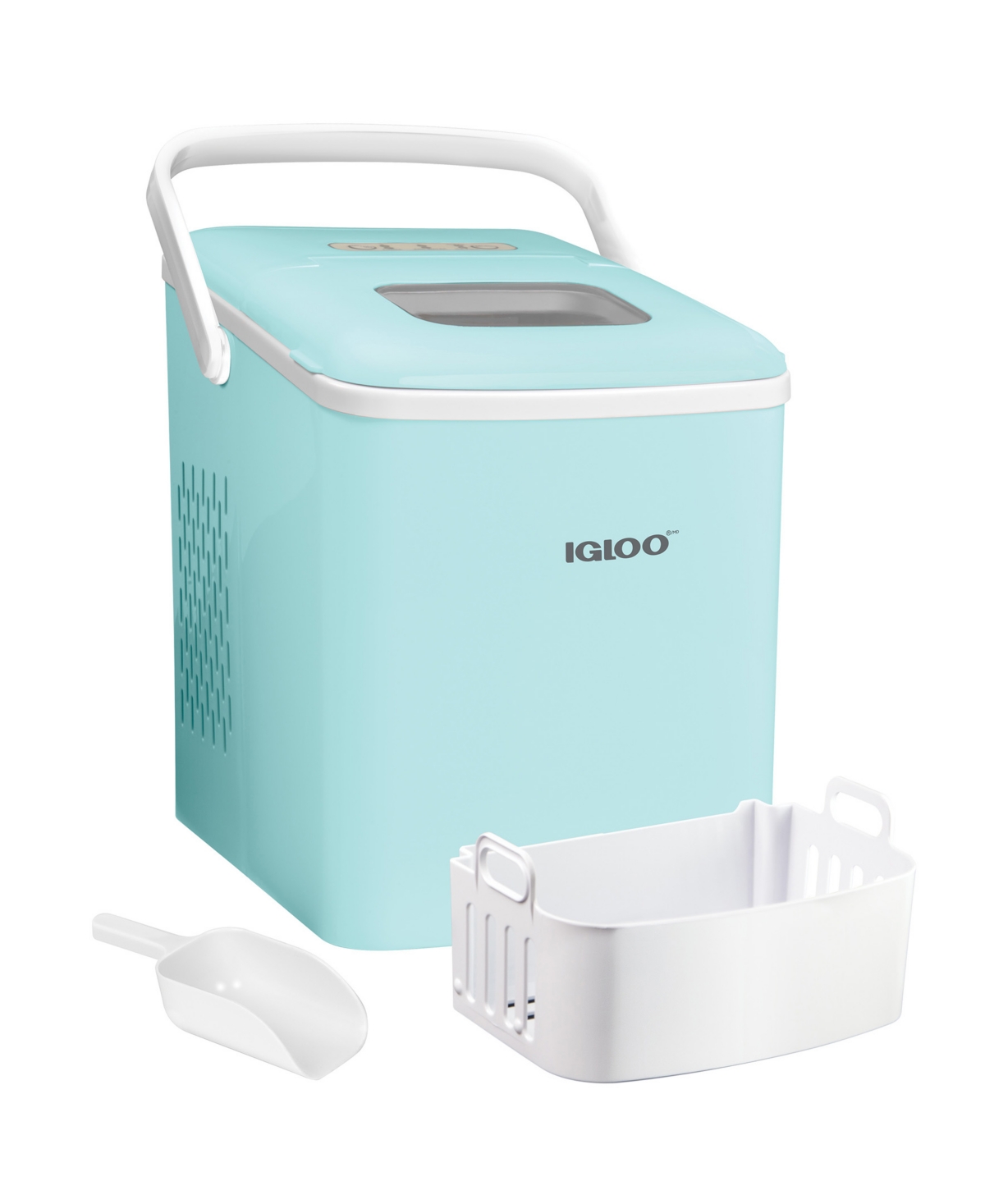 Igloo 26 Pound Automatic Self-cleaning Portable Countertop Ice Maker Machine With Handle Igliceb26hnaq In Aqua