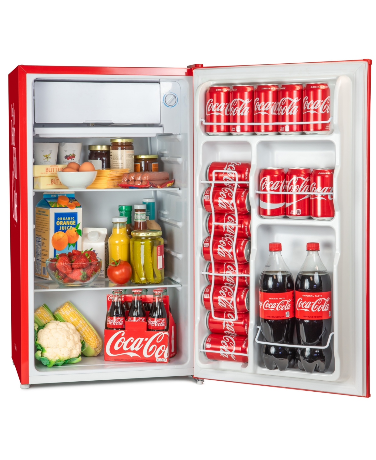 Coca-Cola 3.2 Cubic Feet Refrigerator with Freezer