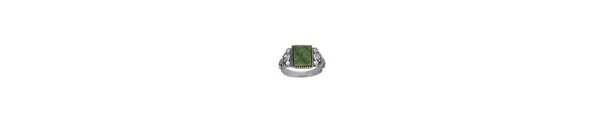 2028 Semi-precious Crystal Ring In Green