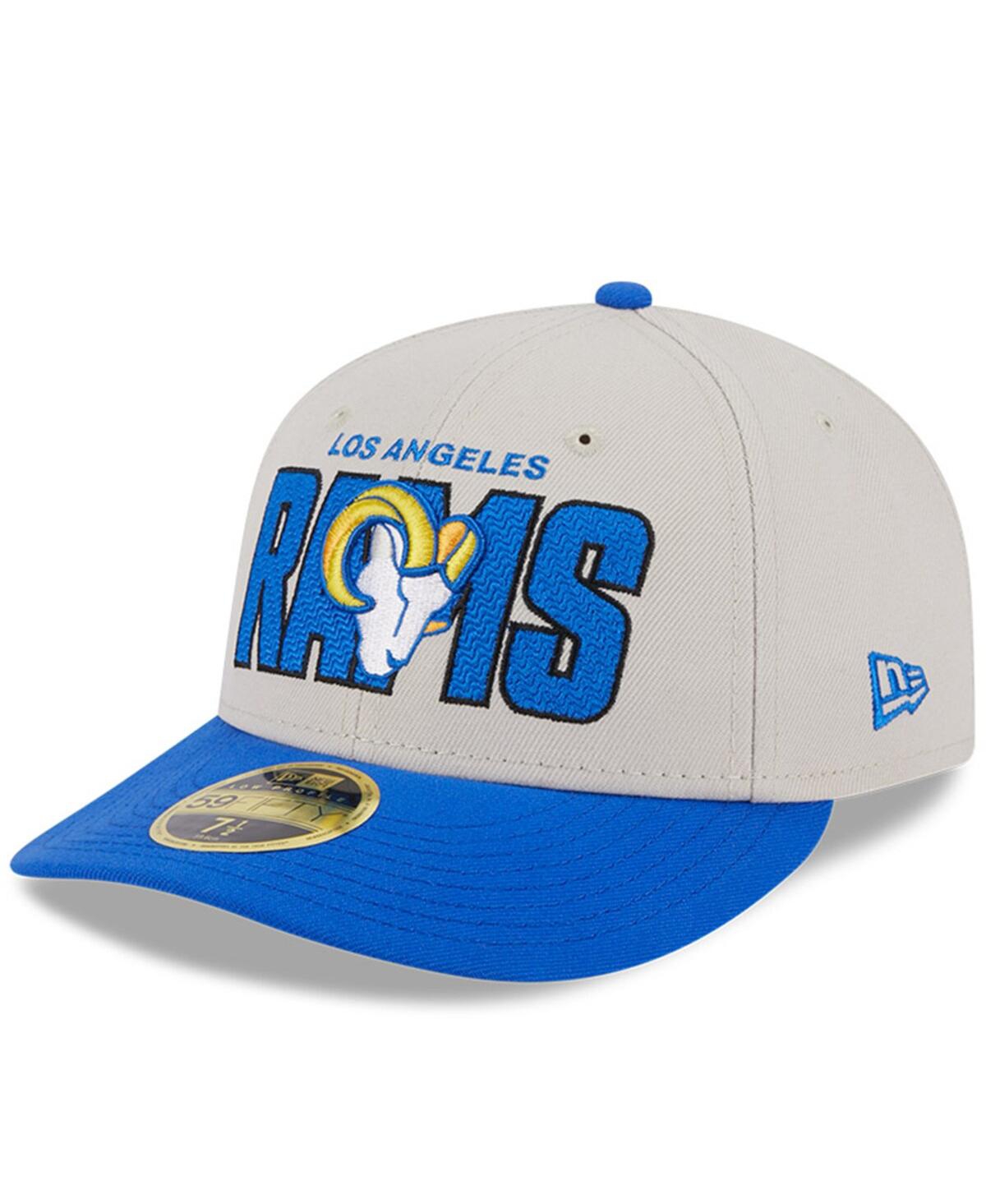 NEW ERA MEN'S NEW ERA STONE, ROYAL LOS ANGELES RAMS 2023 NFL DRAFT LOW PROFILE 59FIFTY FITTED HAT 